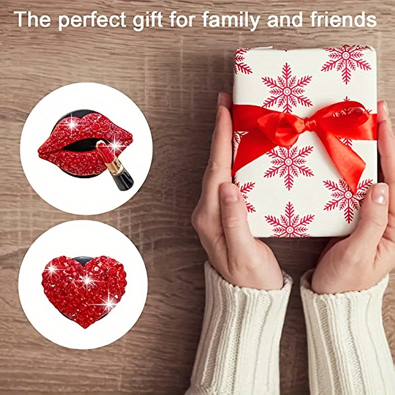 2pcs Car Air Outlet Aromatherapy💕 Clip💯 - Creative Rhinestone Heart Design - Perfume Decoration Clip - For Car Interior - Suitable for Women👑 & Girls - Perfect Gift for Car Lovers💖