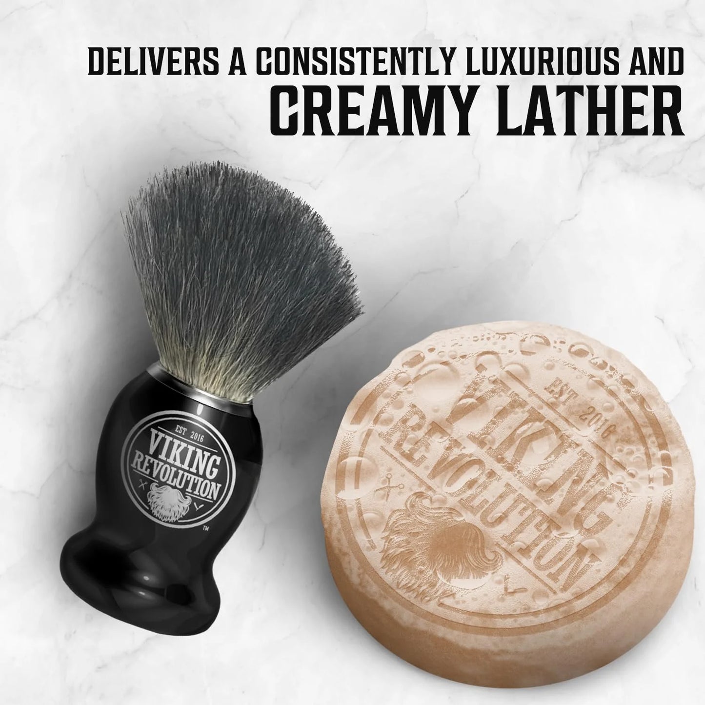Shaving Soap for Men - Shave Soap for Use with Shaving Brush and Bowl for Smoothest Wet Shave, Shaving Soap Puck - 4 Pack Variety, Each Pack 2.5Oz (Vanilla, Bergamot, Tobacco, Oud)