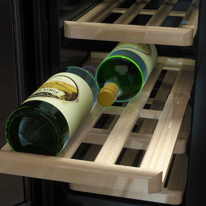 23.4-In W 20 -Bottles Stainless Steel Dual Zone Cooling Built-In/Freestanding Indoor Wine Cooler