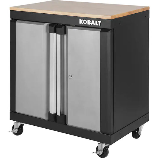 28-In W X 32.8-In H X 18.5-In D Freestanding Steel Garage Cabinet in Silver