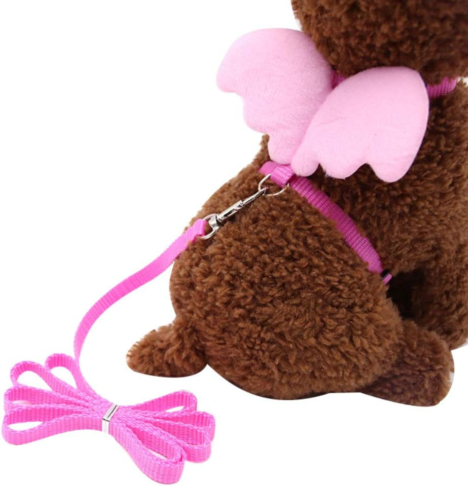 Cute Mini Wings Adjustable Pet Harness Puppy Dog Cat Chest Strap Nylon Lead Leash