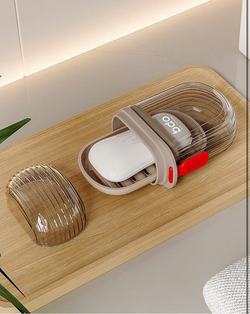 Travel Soap Case Leakproof Portable Bar Soap Holder with Lid for Bathroom