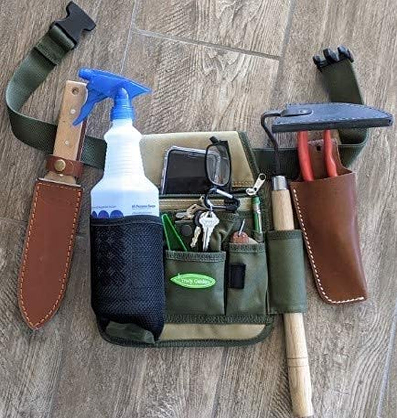 Garden Tool Belt Green-Tan XL