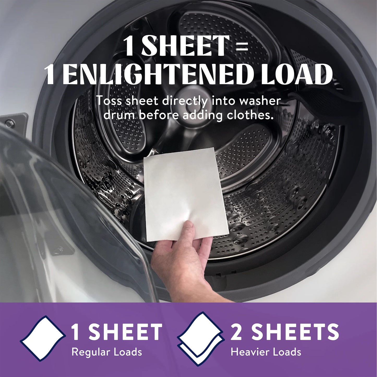 Laundry Detergent Sheets, Wild Lavender Scent, 60 Count