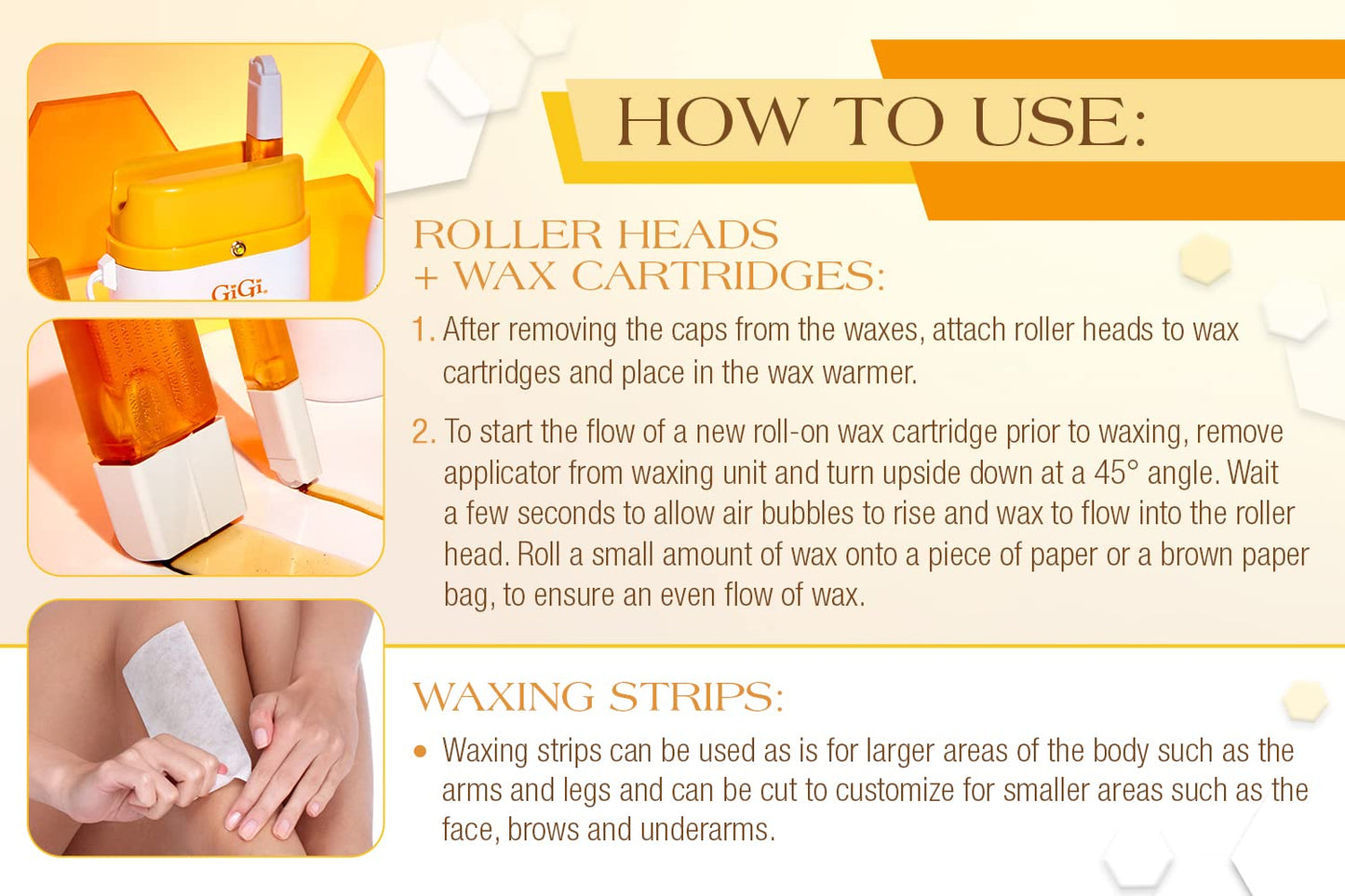 Roll on Wax Kit Refills – All-Purpose Soft Wax Roller Kit for Face & Body Hair Removal, 0.8 Oz, 3 Pack