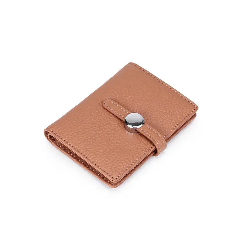 New Genuine Leather Womens Wallets and Purses Luxury Brand Design Hasp Square Wallet Fashion Card Holder Women Small Coin Purses