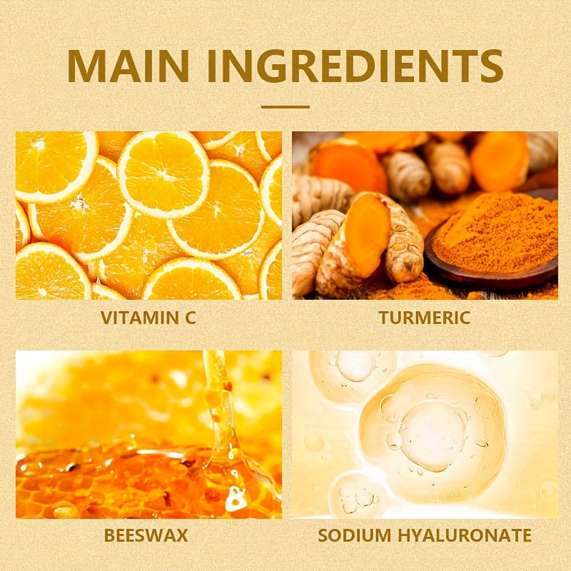 Vitamin C Turmeric Hand Mask, 50g - Moisturizing and Hydrating, Alcohol-Free, Fragrance-Free, with Hyaluronic Acid for Smooth, Soft Skin