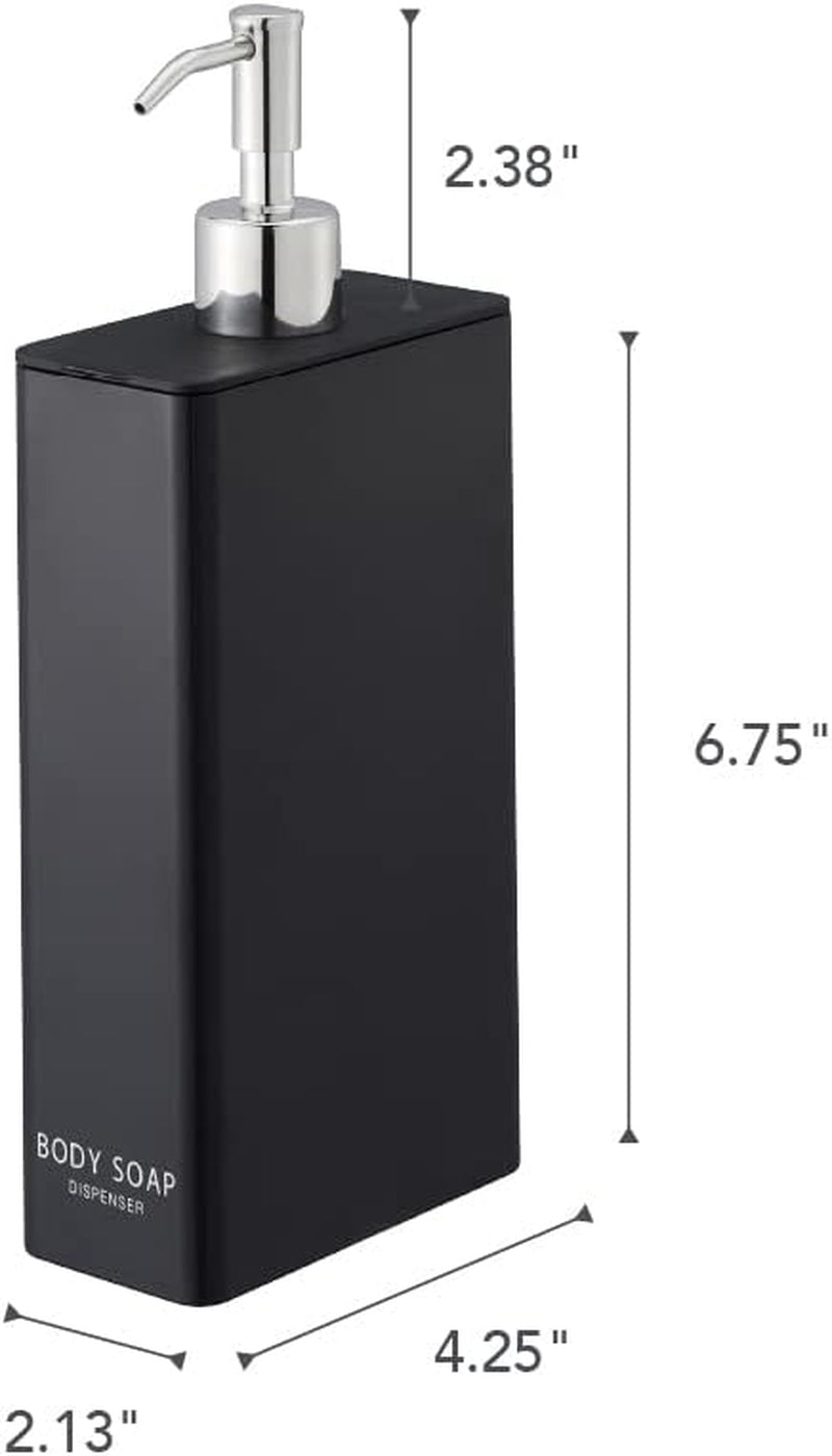 Tower Body Soap Dispenser Black Rectangular