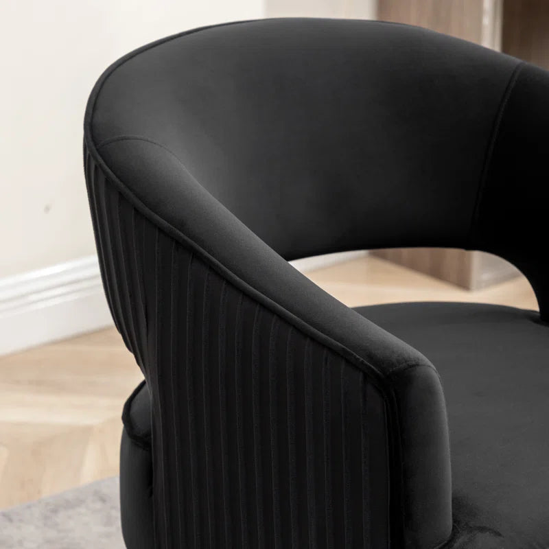 Chynna Velvet Swivel Barrel Chair