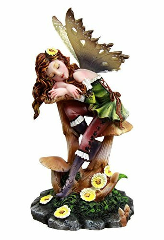 Collectibles Daisy Mushroom Cottage Garden Fairy Daydreaming Figurine 5.25"H