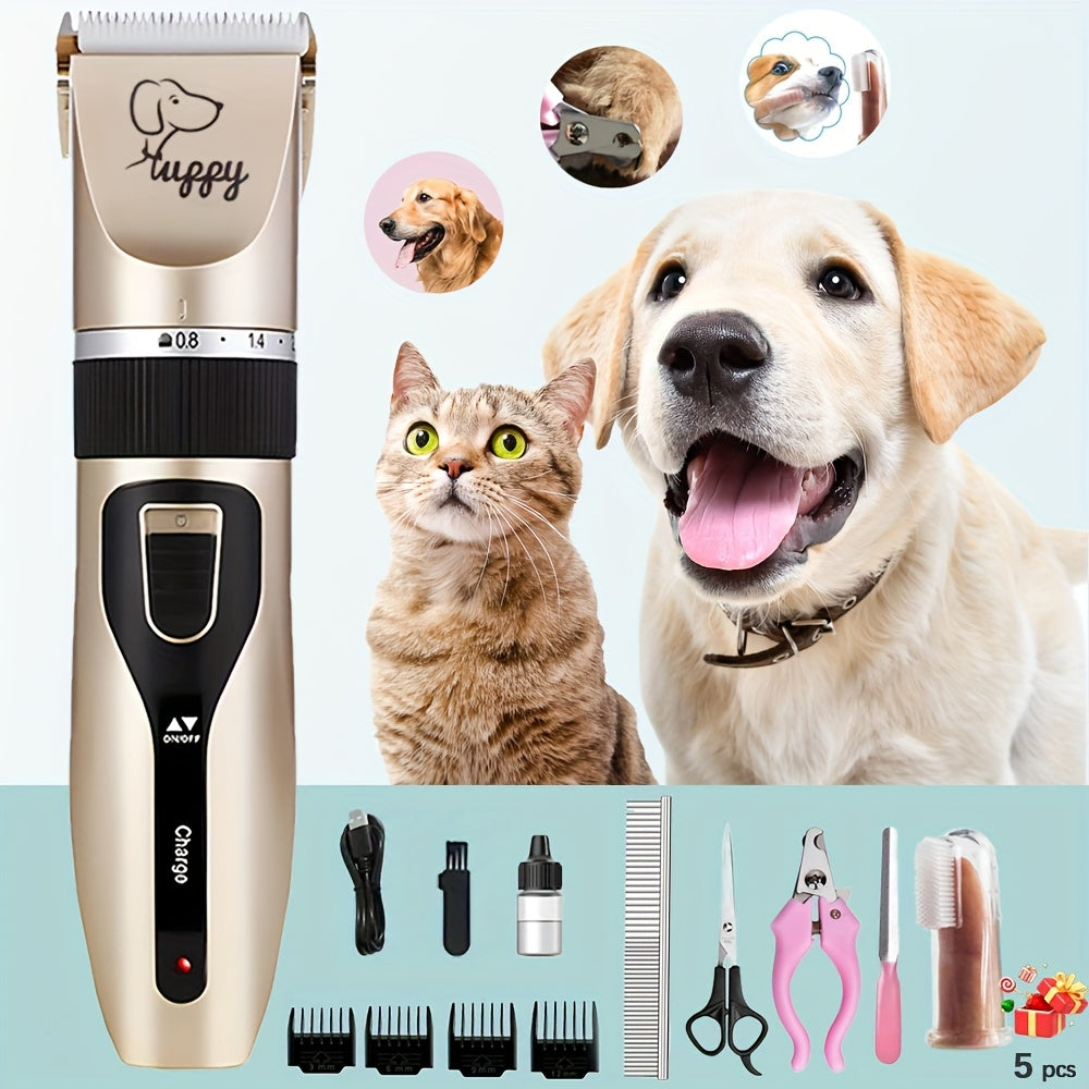 12in 1 Premium Pet Hair Trimmer Kit - Electric Precision Clippers with Gentle Hair Cutting Technology - Perfect for Professional Grooming At Home, Mute Clippers for Dogs And Cats., Dog Clippers, Dog Clippers For Grooming, Dog
