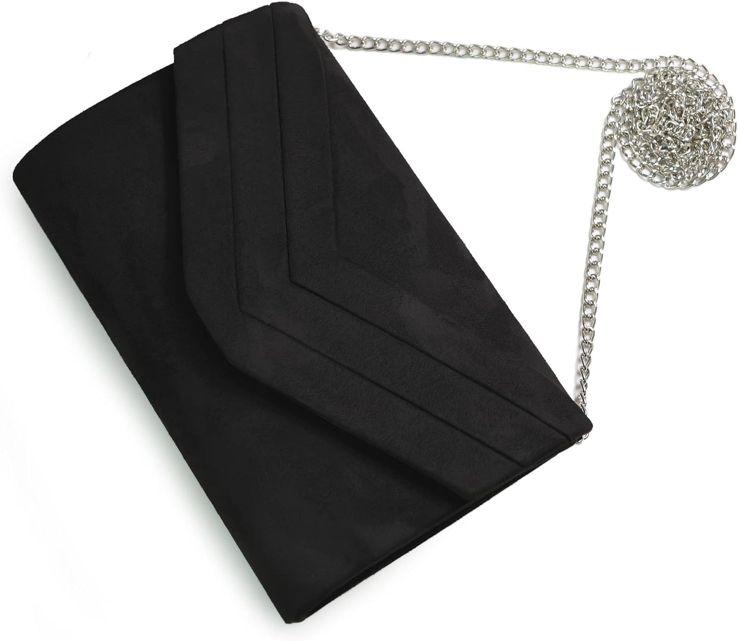 Evening Bag for Women, Suede Envelope Evening Purses Crossbody Shoulder Clutch Bag