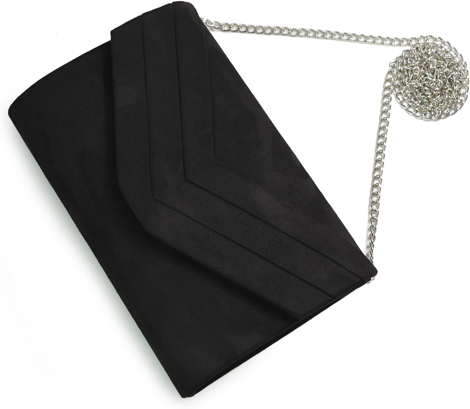 Evening Bag for Women, Suede Envelope Evening Purses Crossbody Shoulder Clutch Bag