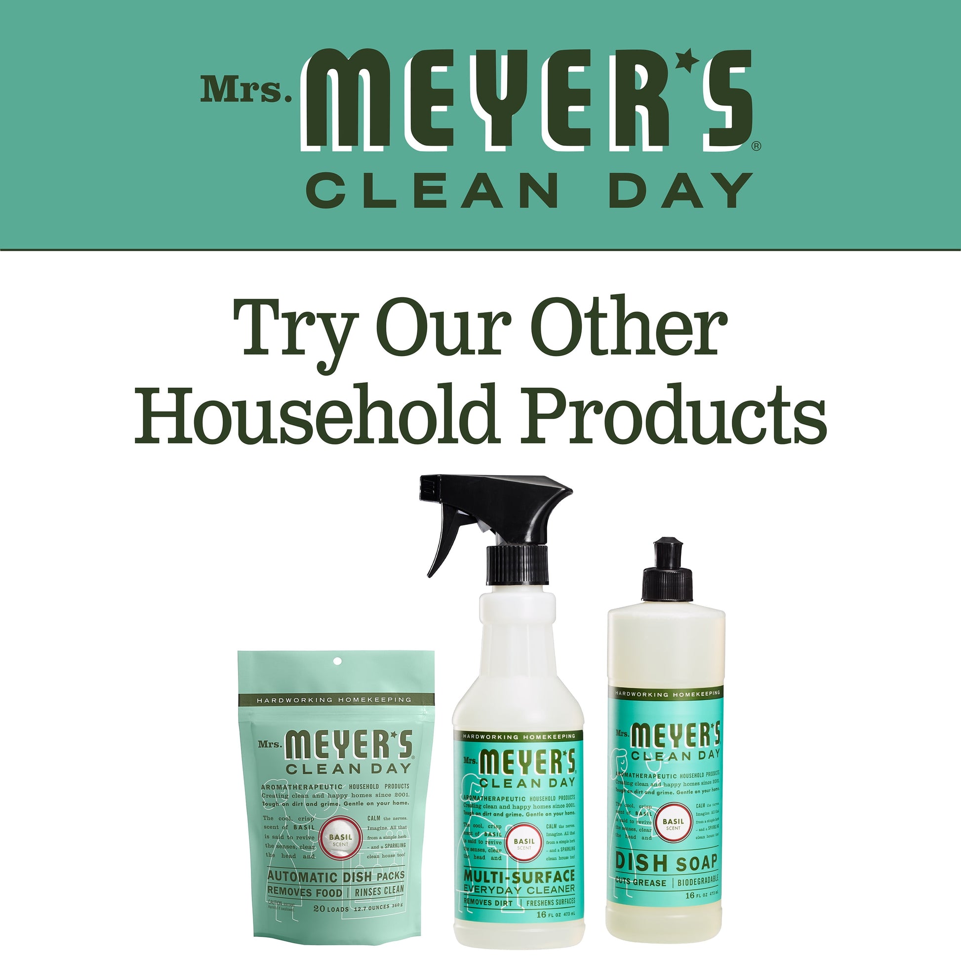 Mrs. Meyer’S Clean Day Liquid Dish Soap, Basil, 16 Ounce Bottle (Pack of 3)