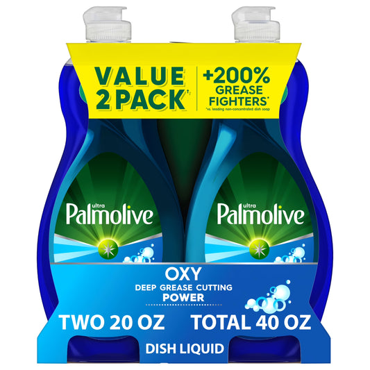 Ultra Oxy Liquid Dish Soap, Power Degreaser, 20 Fl Oz Bottle (2 Pack)