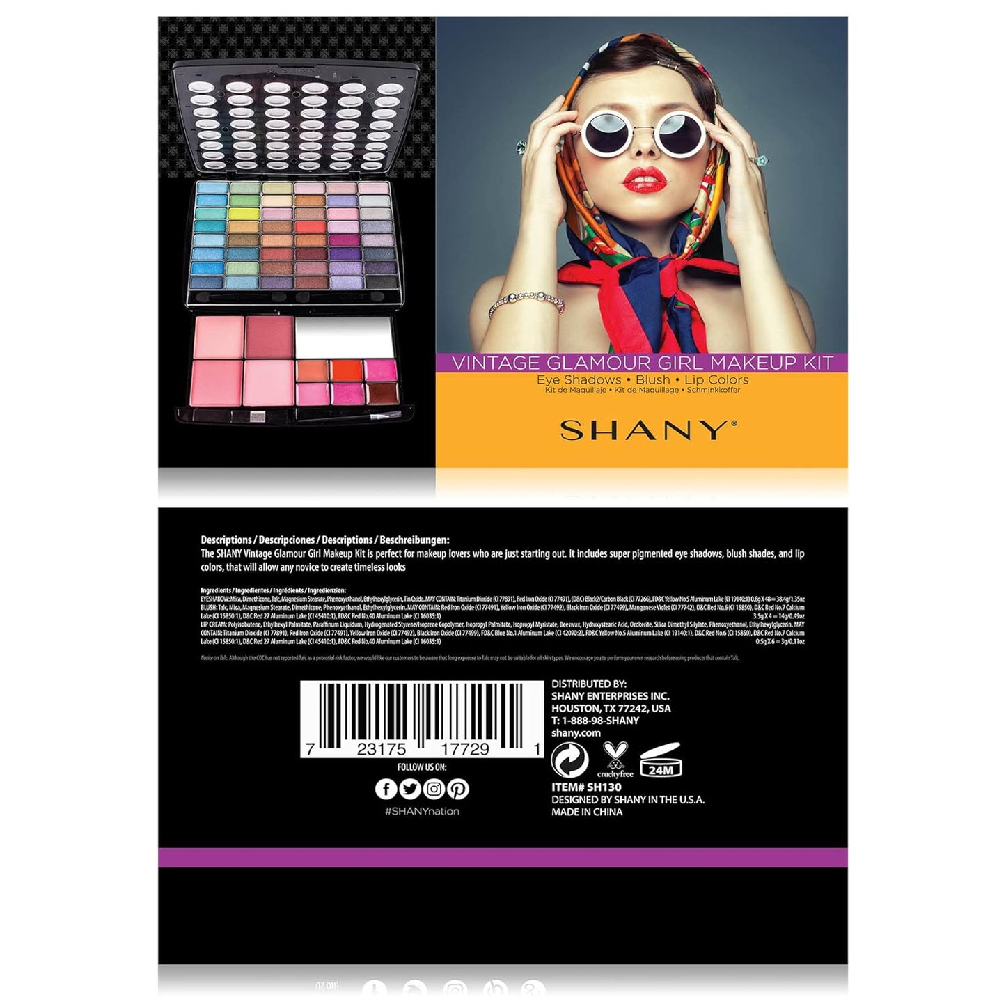 SHANY Glamour Girl Makeup Kit Eyeshadow Beauty Palette with Eye Shadows, Blushes