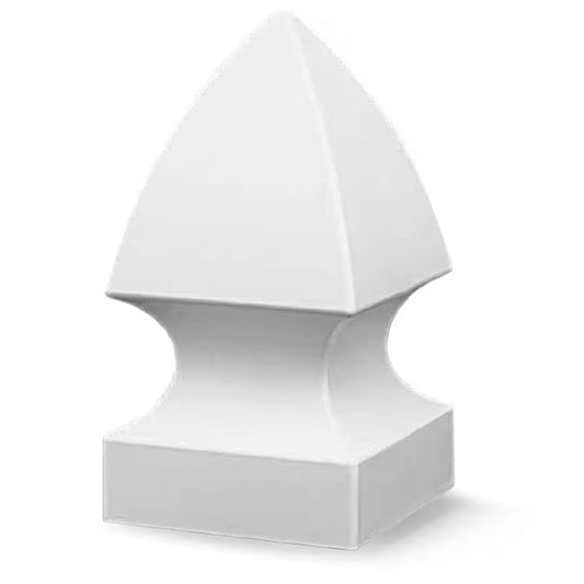 5 In. X 5 In. White Vinyl Gothic Fence Post Top