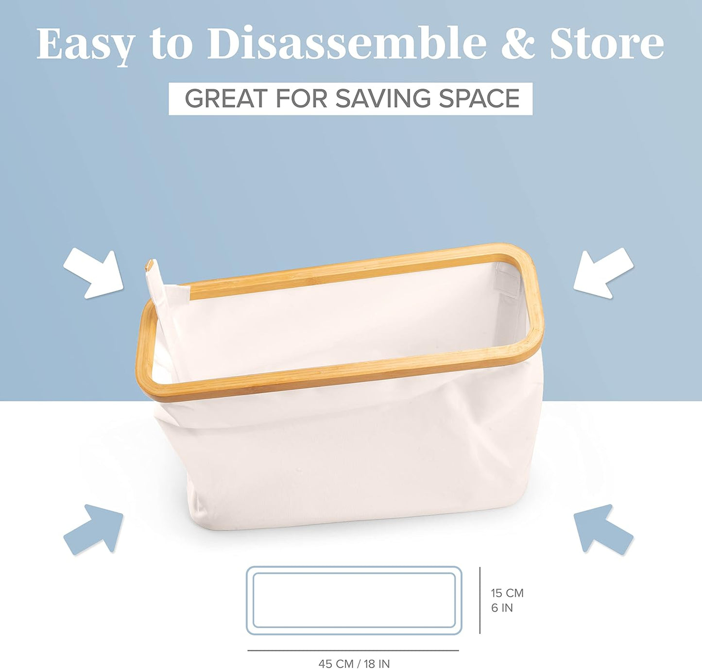 Toilet Paper Storage for 12 Rolls, Stackable & Foldable - the Ultimate Bathroom Organizer - Waterproof Basket with Bamboo Lid - Elegant Toilet Paper Storage Holder, Beige