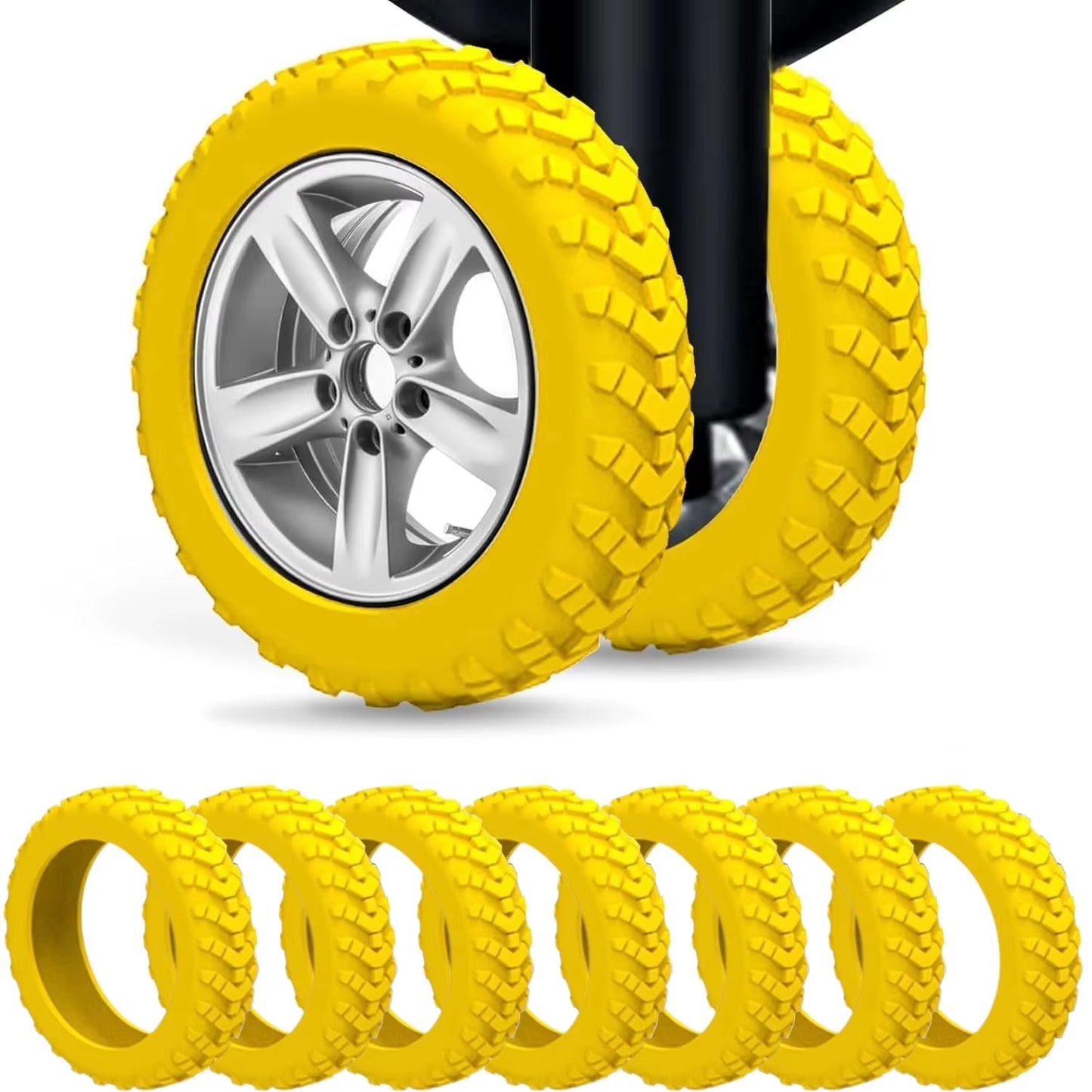 1/24Pcs Thicken Texture Silicone Wheels Protector for Luggage Reduce Noise Travel Luggage Wheels Cover Luggage Accessories