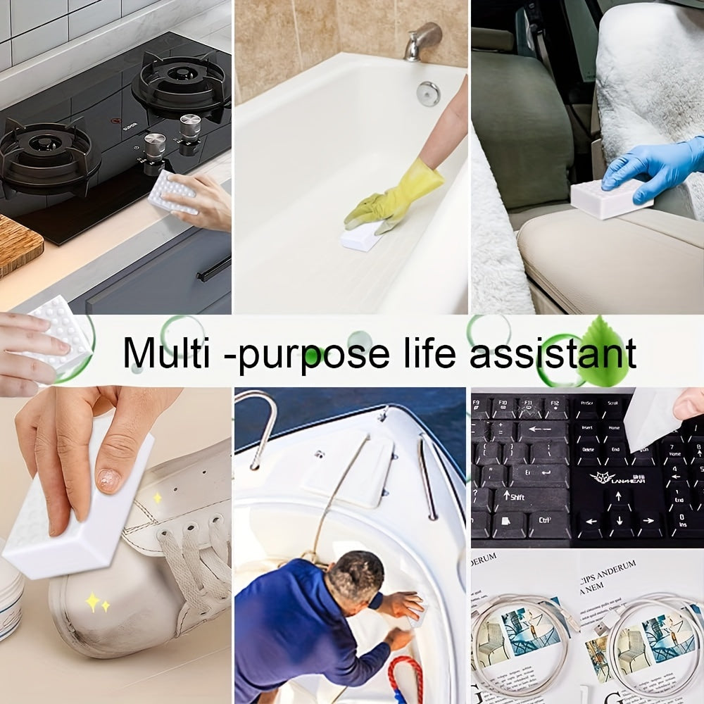 100pcs Magic Eraser Sponges - Ultra Absorbent Melamine Foam for Cleaning Kitchen, Bathroom, Sink, Oven, Stove, Plate, Shower, Tile, Wall, and Car - Effective Household Cleaning Supplies and Tool