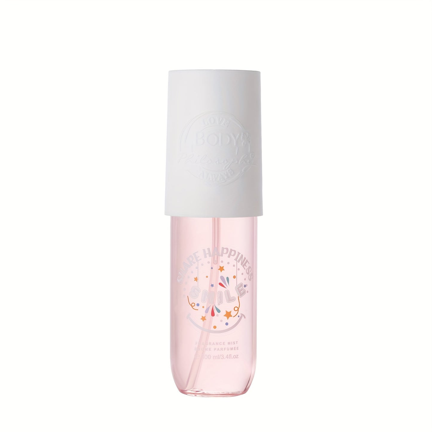 100ml/3.4fl.oz Women's Body Mist Spray, , "Smile Happiness" Fragrance Mist With Floral Fruity Notes, Fire Dragon, Lychee, Hibiscus, Jasmine, Seawater & Vanilla, For All Occasions Gift For Women