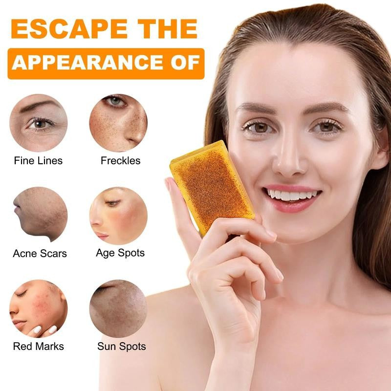 Lemon Turmeric Kojic Acid Soap, Natural Ingredients, Gentle Cleansing, Clean Ski