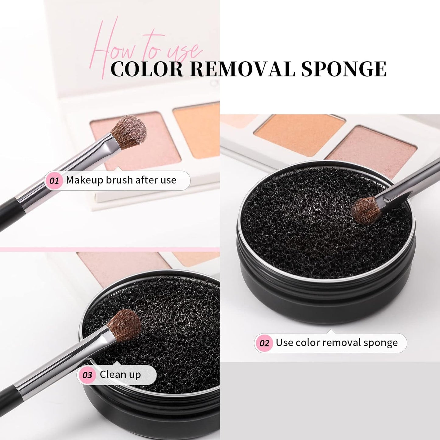 Makeup Brushes Duo End+Makeup Brush Cleaner