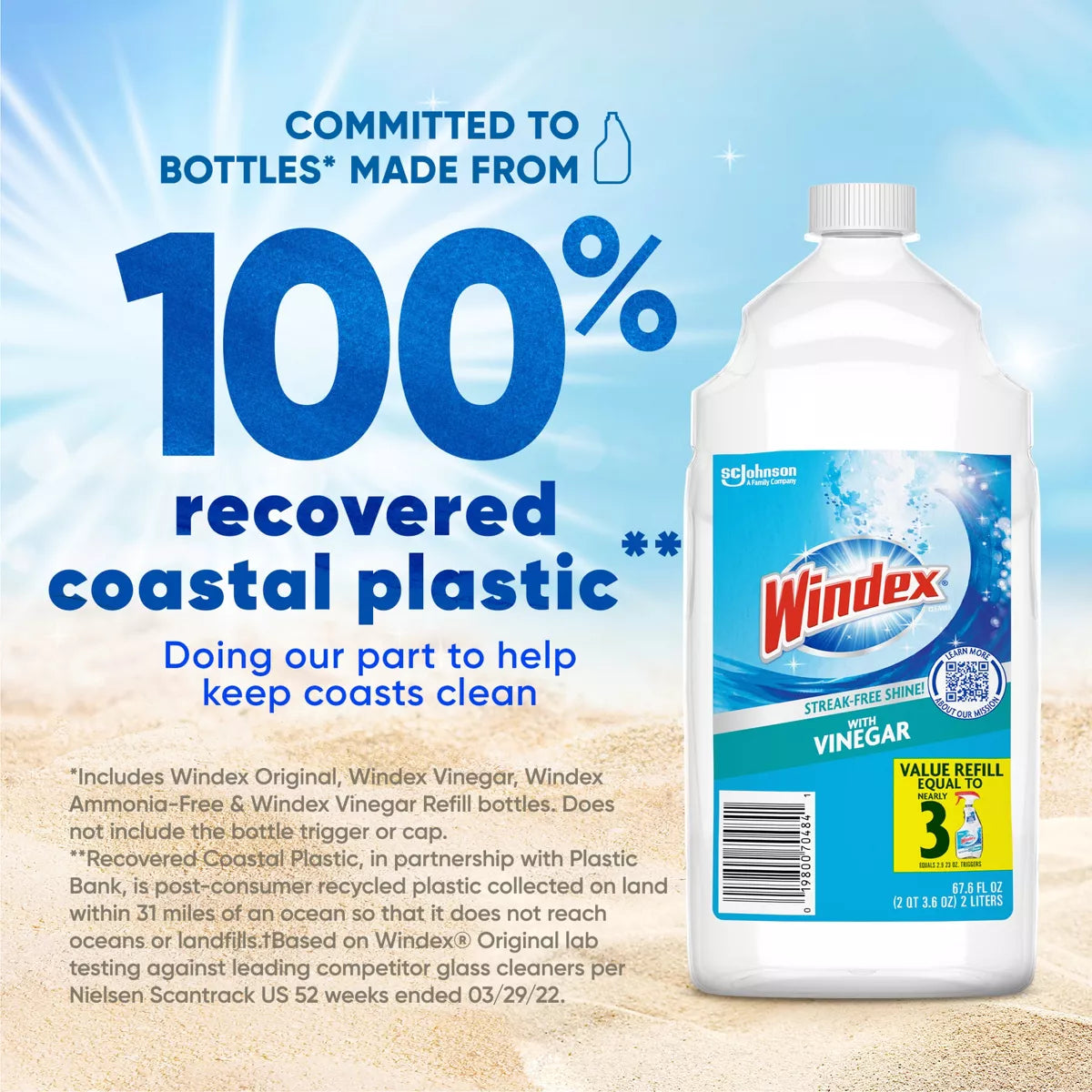 Windex Glass Cleaner Trigger Bottle Vinegar