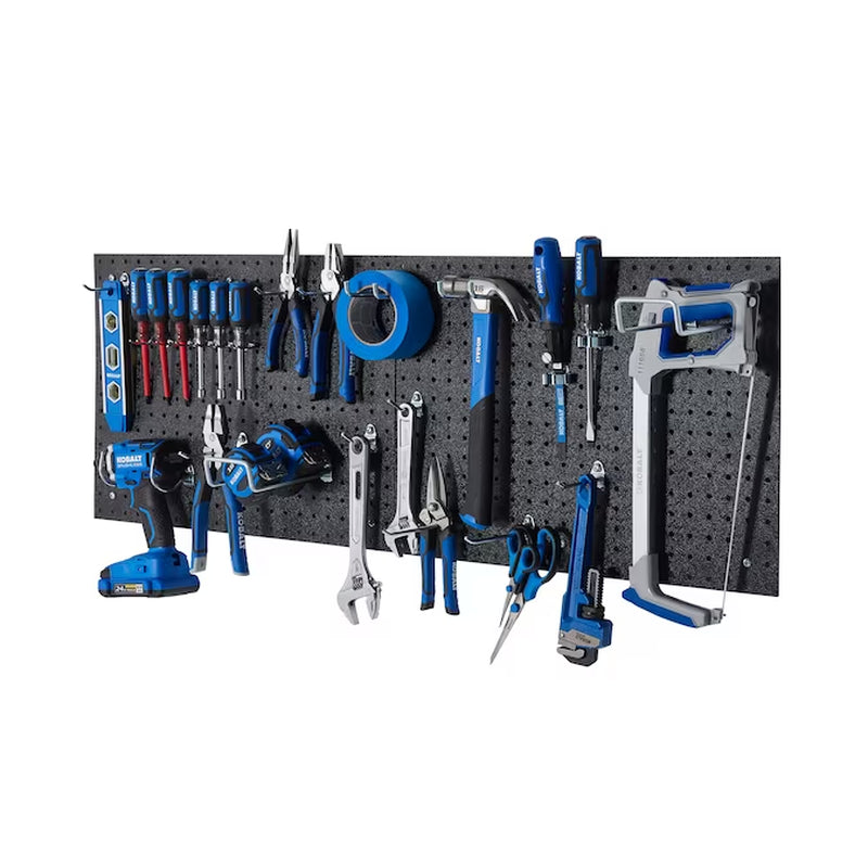 20 -Piece Polypropylene Pegboard Kit in Black 22-In W X 16-In H
