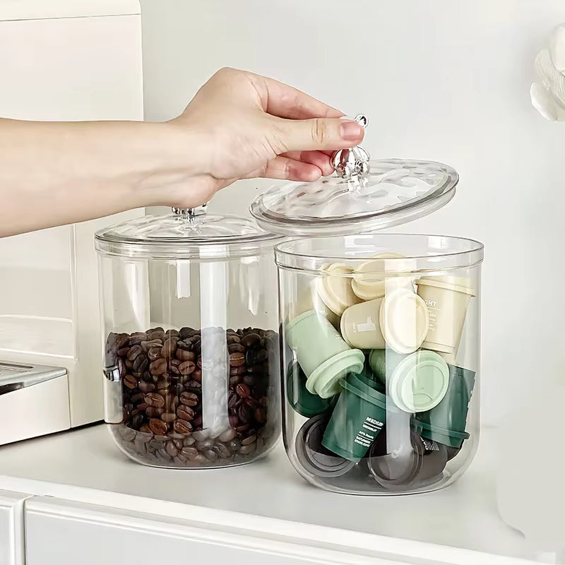1 Household Coffee Bean Storage Jar, Tea Storage Jar, Sealed Jar, Capsule Coffee Storage Jar, Candy Biscuit Storage Box, Storage