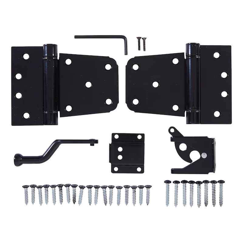 3-1/2-In Black Gate Hardware Kit