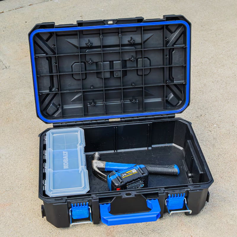 CASESTACK 21.25-In W X 7-In H X 14-In D Black Plastic Tool Box