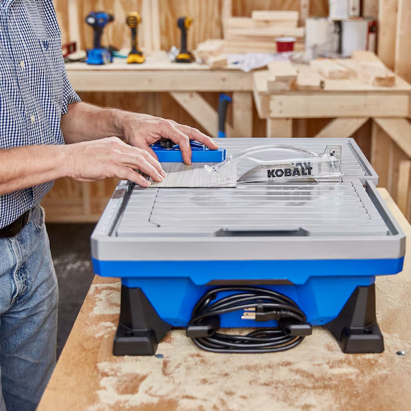 6 -Amp 7.0-In -Blade Wet Tabletop Sliding Table Tile Saw