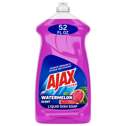 Ultra Liquid Dish Soap with Fabuloso Watermelon Scent, Easy-Flip Cap, 52 Fl Oz Bottle