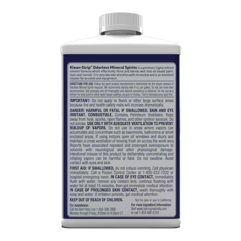 32 -Fl Oz Fast to Dissolve Odorless Mineral Spirits
