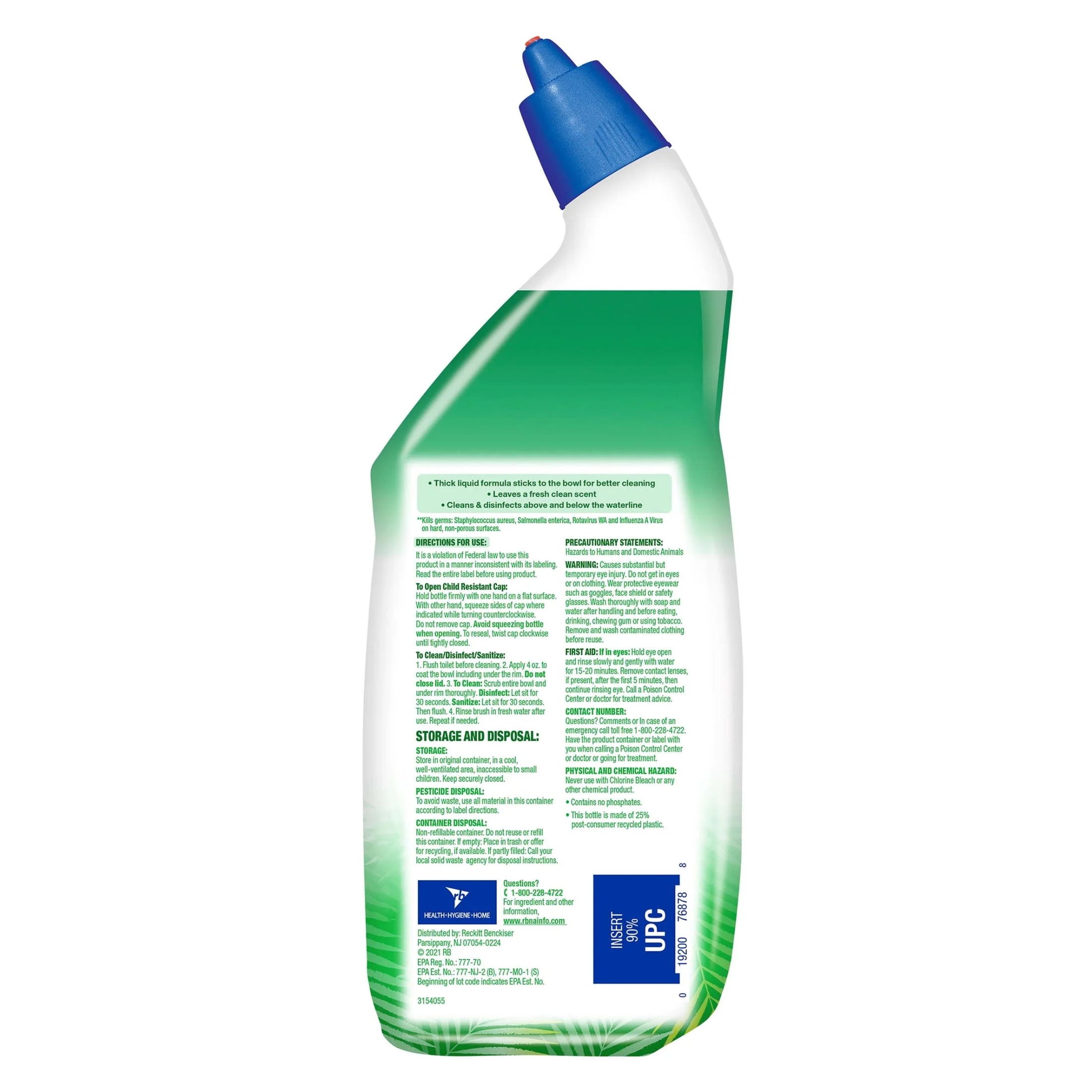 ® Toilet Bowl Cleaner Gel, for Cleaning and Disinfecting, Stain Removal, Forest Rain Scent, 24Oz (Pack of 2)