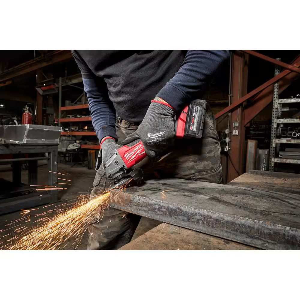 M18 FUEL 18V Lithium-Ion Brushless Cordless 4-1/2 In./5 In. Grinder and Starter Kit W/(1) 5.0 Ah Battery and Charger