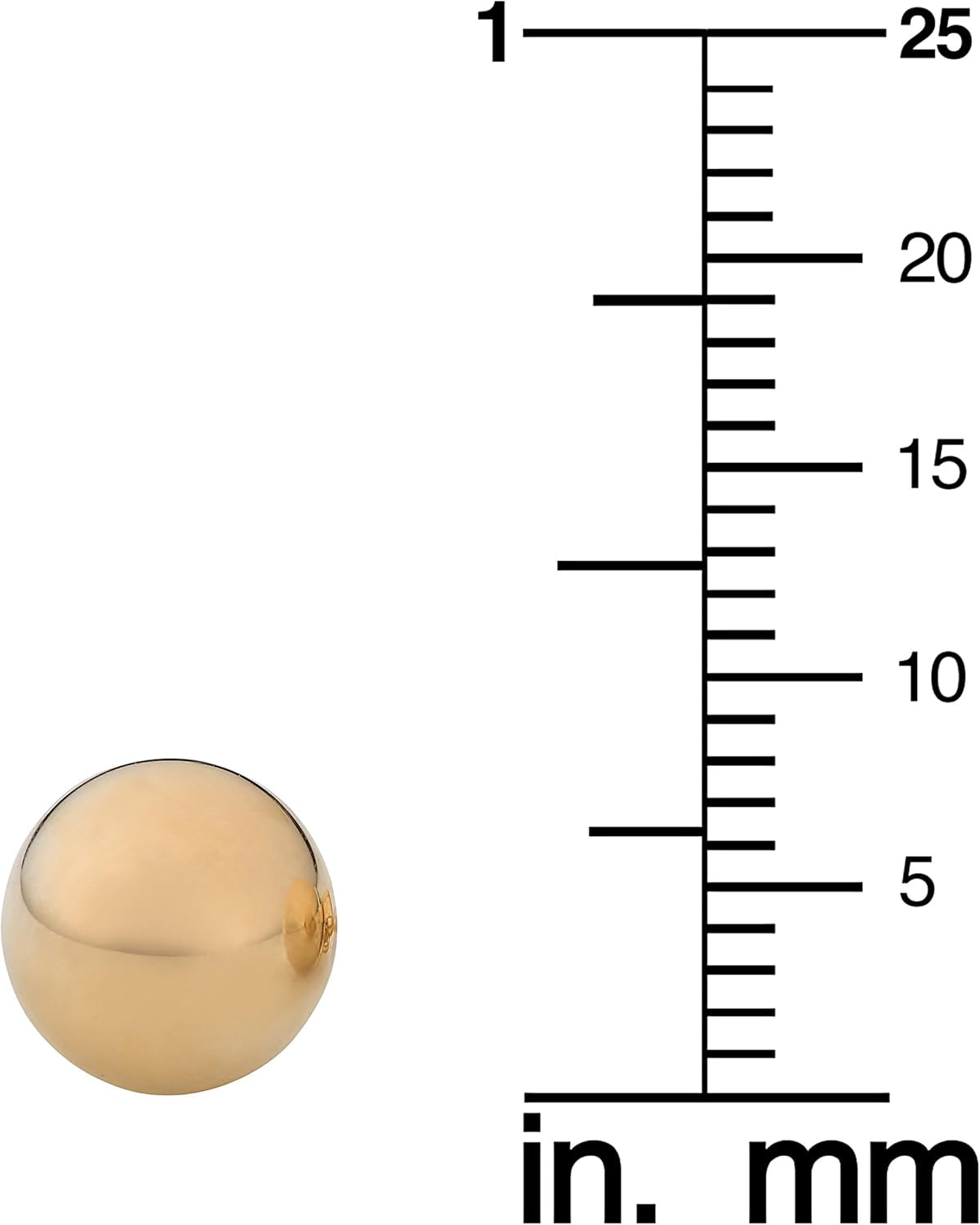 14K Yellow Gold Ball Stud Earrings (4, 6 and 8 Mm)