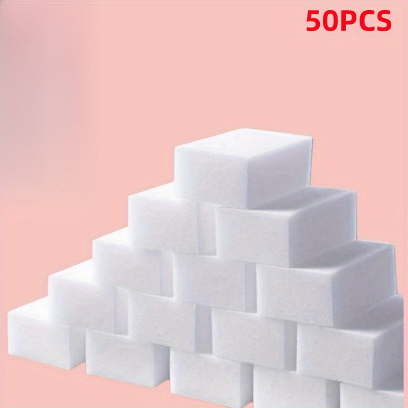 100pcs Magic Eraser Sponges - Ultra Absorbent Melamine Foam for Cleaning Kitchen, Bathroom, Sink, Oven, Stove, Plate, Shower, Tile, Wall, and Car - Effective Household Cleaning Supplies and Tool
