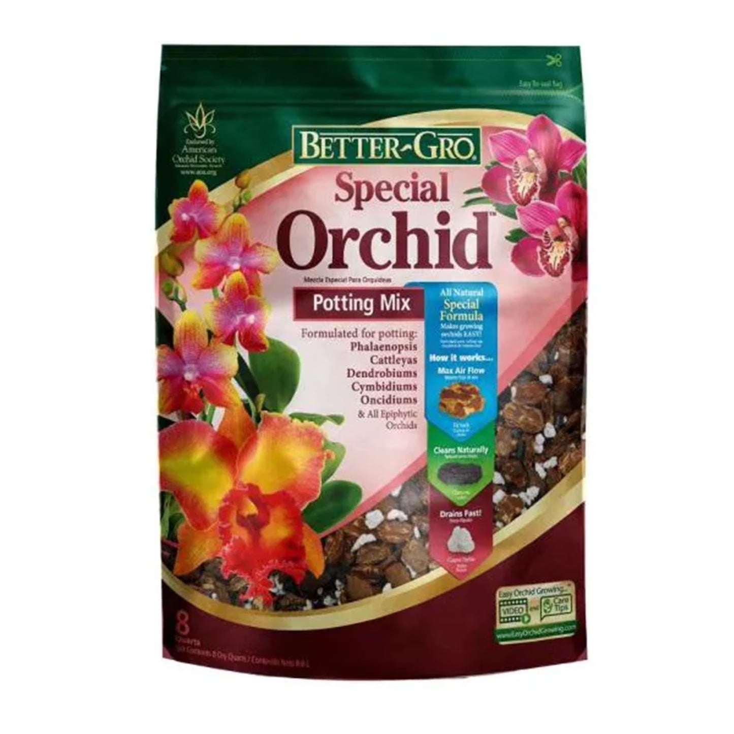 Sun Bulb Special Orchid Flower Potting Mix Garden Soil, 8 Qt