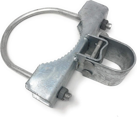 Pressed Steel Industrial Griptite Bulldog Hinge for Chain Link Gate - (2 Sets Pack) (6-5/8")
