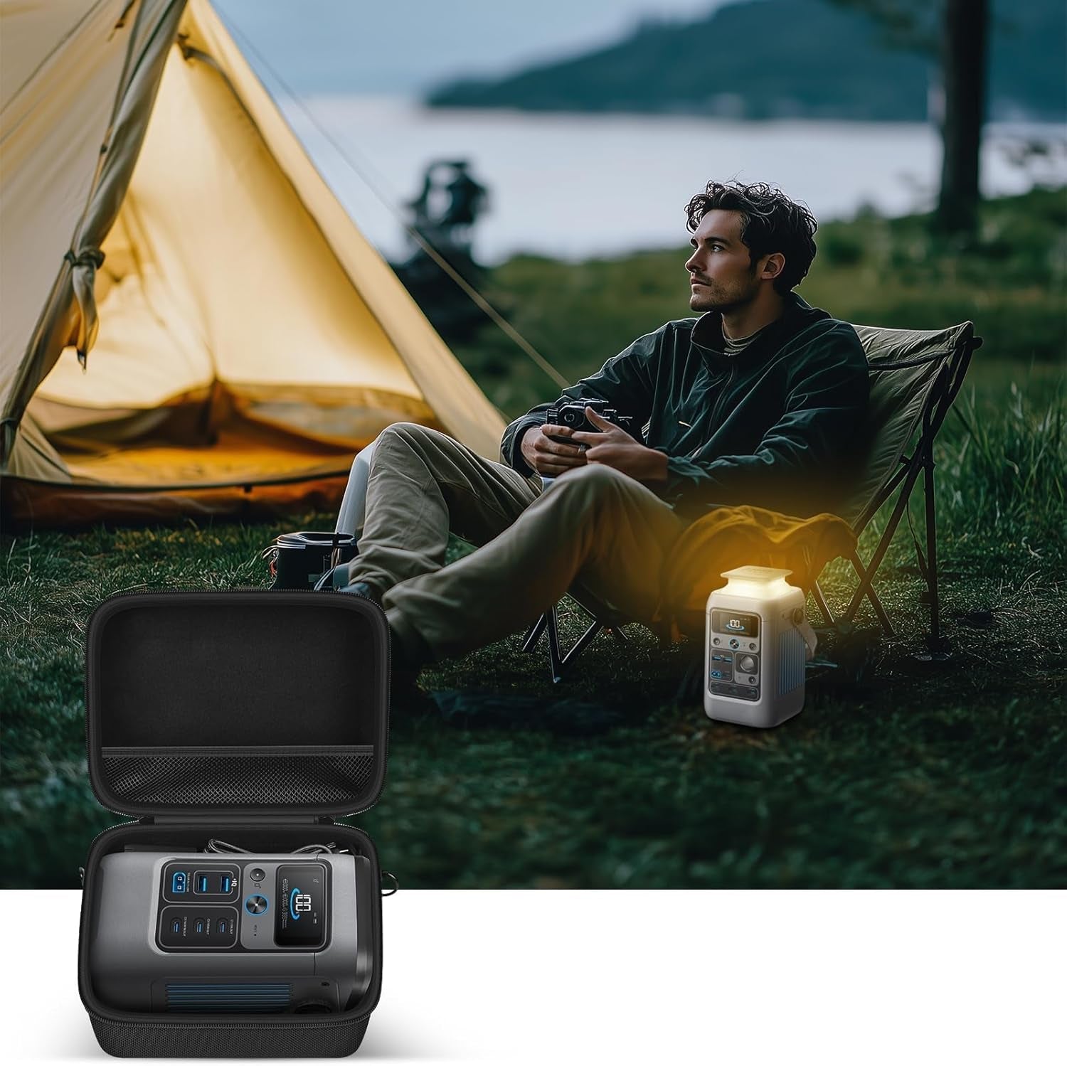 Power Bank Case for Anker SOLIX C200 DC, for SOLIX C300 DC Solar Power Station,