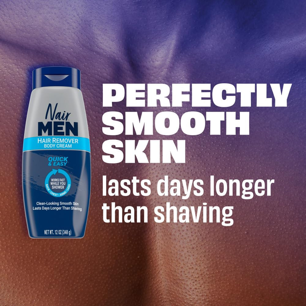 Men Hair Remover Body Cream, Manscape for Smooth Skin for Days, Coarse Hair Remo