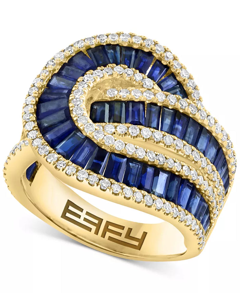 EFFY® Ruby (3-1/4 Ct. T.W.) & Diamond (5/8 Ct. T.W.) Swirl Statement Ring in 14K Rose Gold