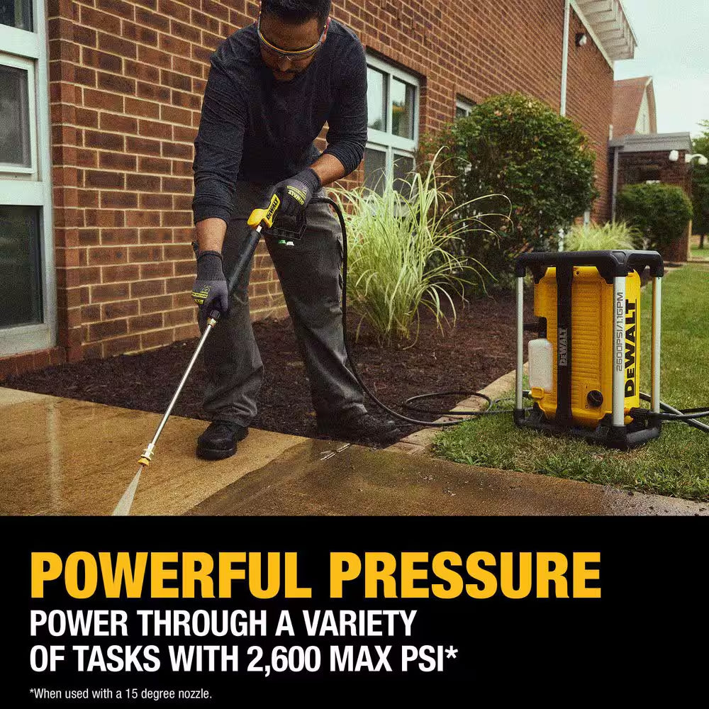 2600 PSI 1.1 GPM 15 Amp Cold Water Electric Pressure Washer with Internal Equipment Storage
