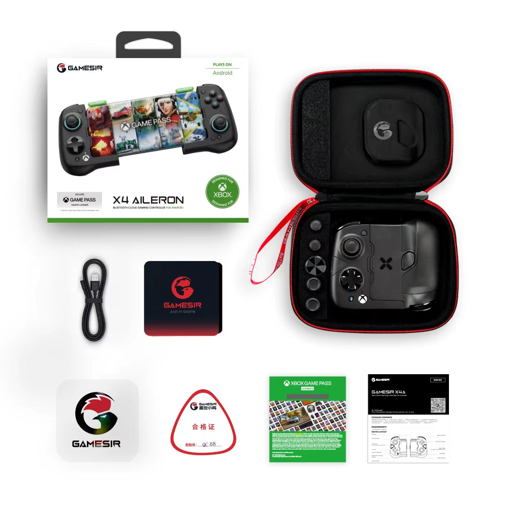 Gamesir X4 Aileron Bluetooth Mobile Phone Gamepad Xbox Authorization Gaming Controller with  Effect, Portable Joycon