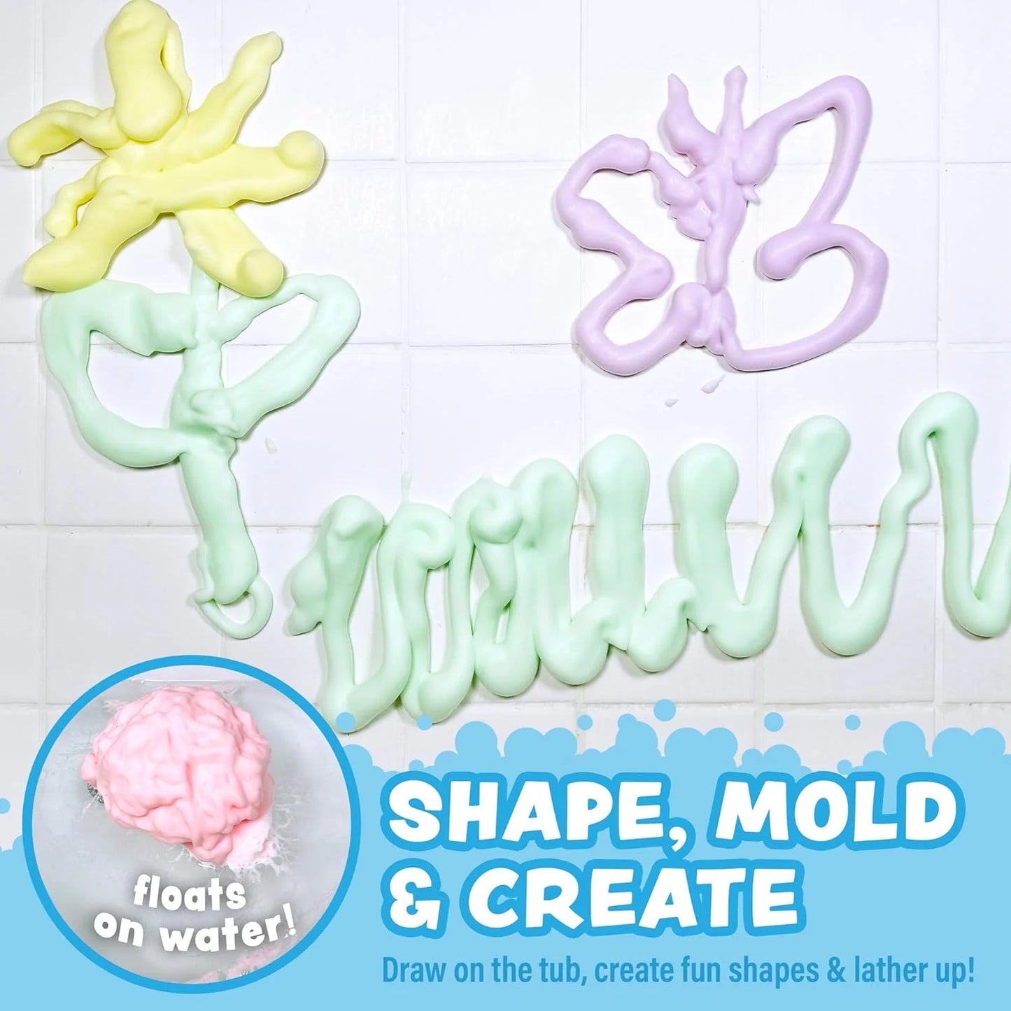 Fluffy Foam Soap Variety 6 Pack, Gentle, Cleansing Kids Bath Soap, Fruity, Fun B