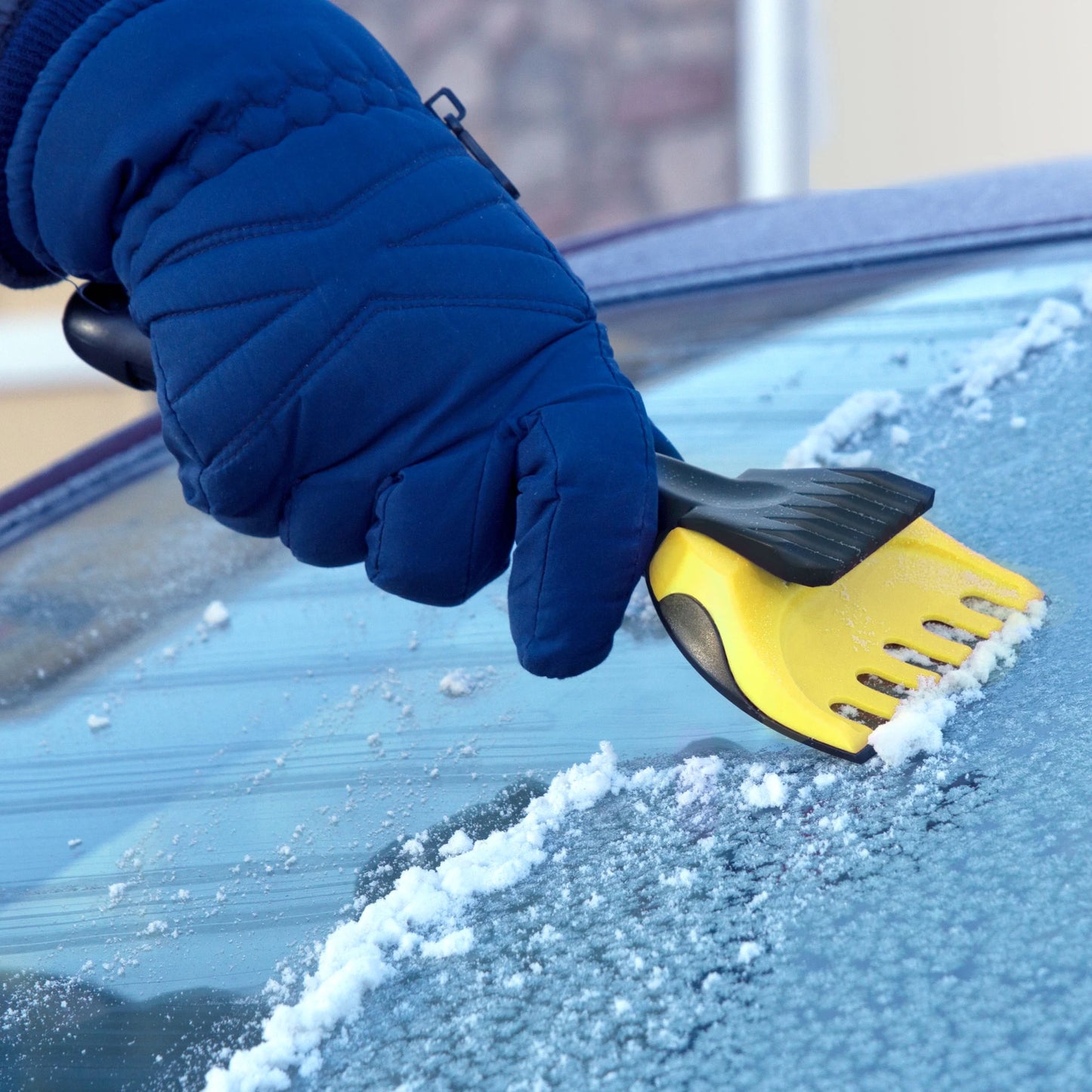 ® 11" Heavy Duty Ice Scraper with Rubber Grip, Black and Yellow, Size: 11", 1 Pack, 1220141020X