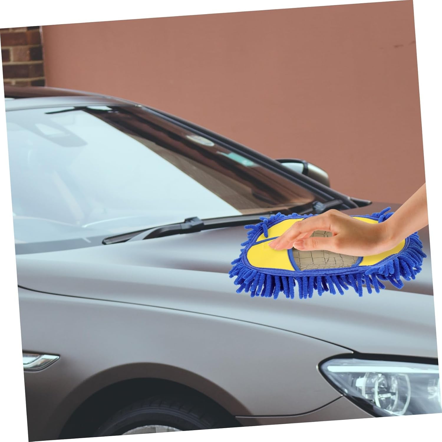5Pcs Car Wash Brush Car Wash Mop Head Car Wash Kits for Vehicles Car Washing Brush Carwash Kit Car Washing Kit Car Washer Kit Clean Car Dust Collector Accessories Blue Chenille