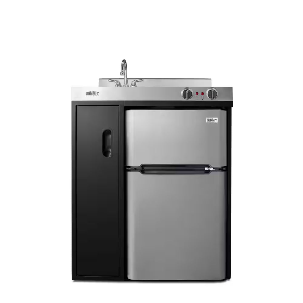 30 In. Compact Kitchen in Black